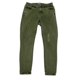 Wash Lab Green Distressed Skinny Jeans Size 28 Petite Women's